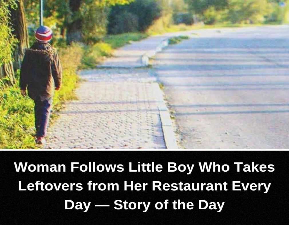 Woman Follows Little Boy Who Takes Leftovers from Her Restaurant Every Day